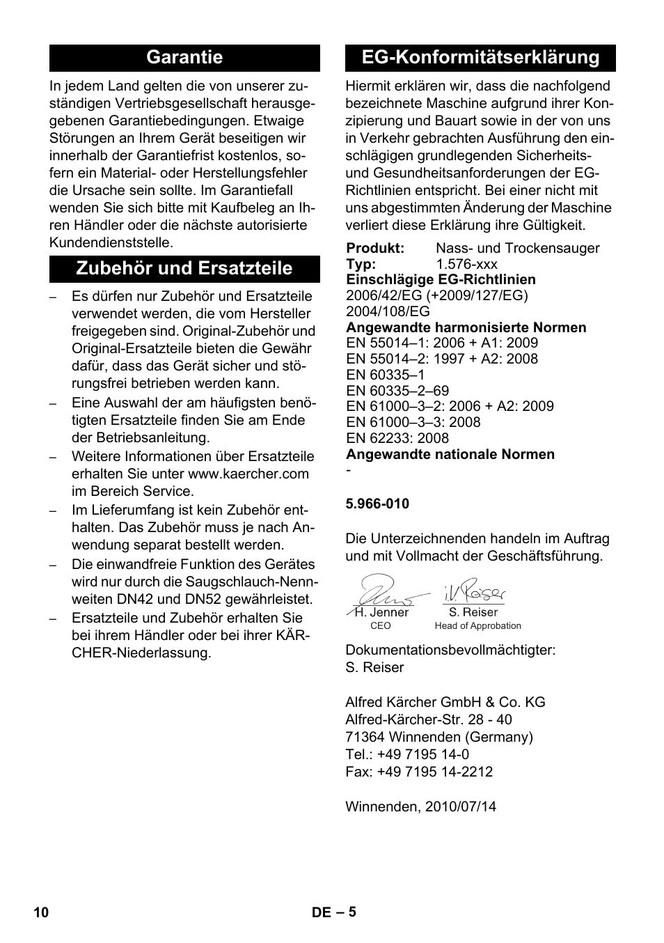 Karcher IVC 60-24-2 Ap User Manual | Page 10 / 172