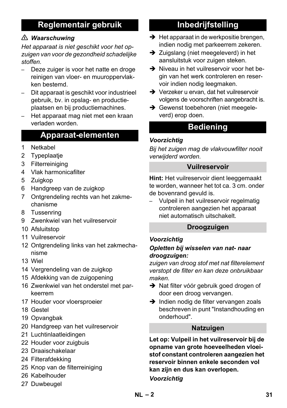Karcher IVC 60-24-2 Ap User Manual | Page 31 / 172