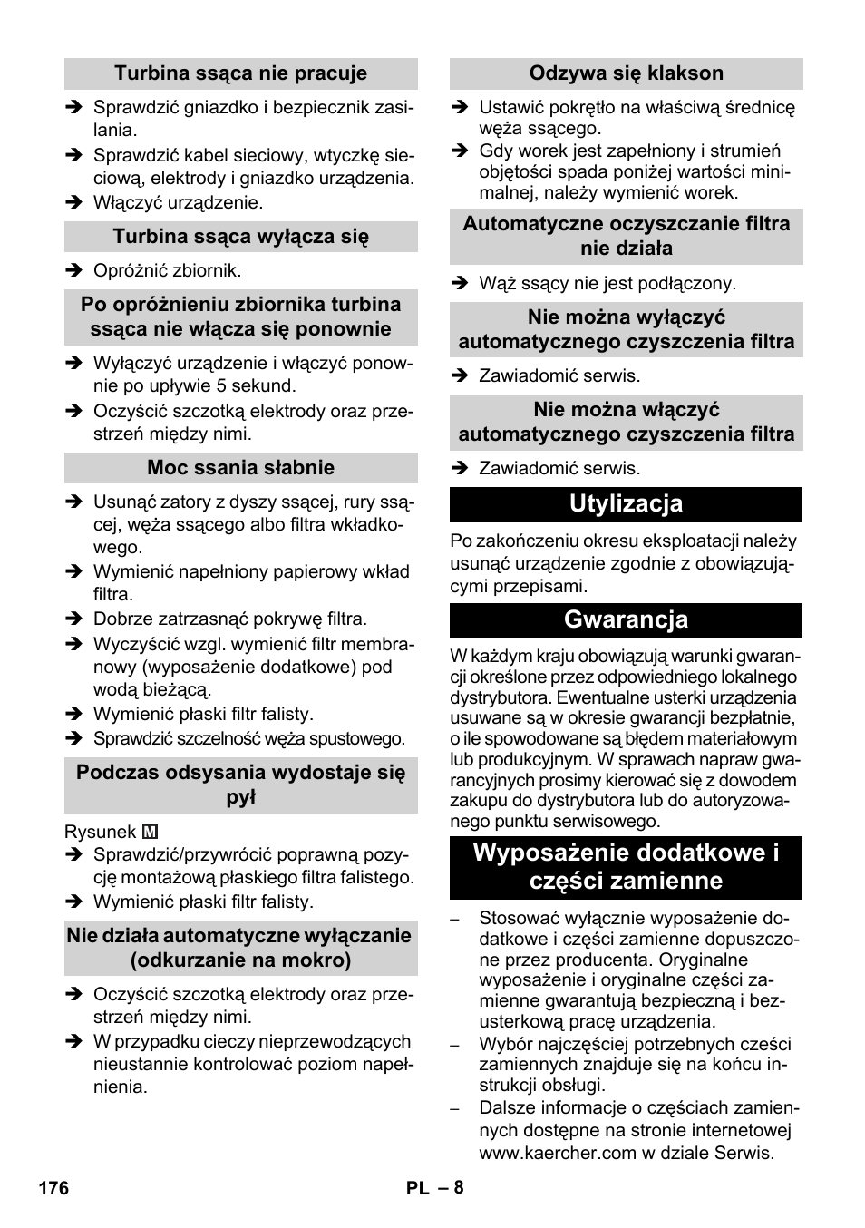 Karcher NT 55-1 Tact Te M User Manual | Page 176 / 272