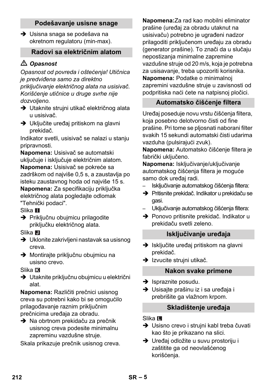 Karcher NT 55-1 Tact Te M User Manual | Page 212 / 272