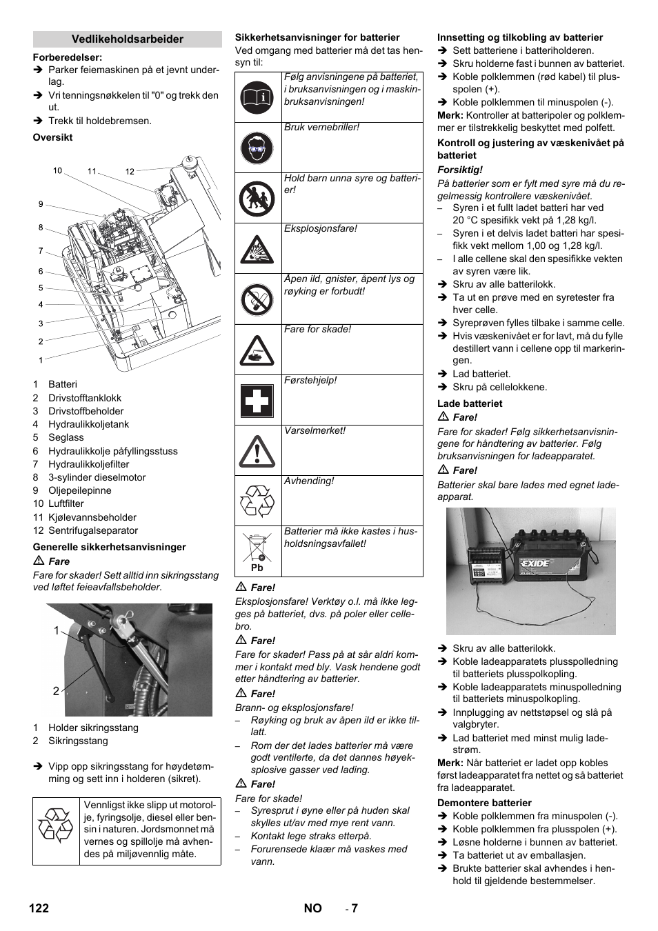 Karcher KM 150-500 D 4-r�drig User Manual | Page 122 / 420