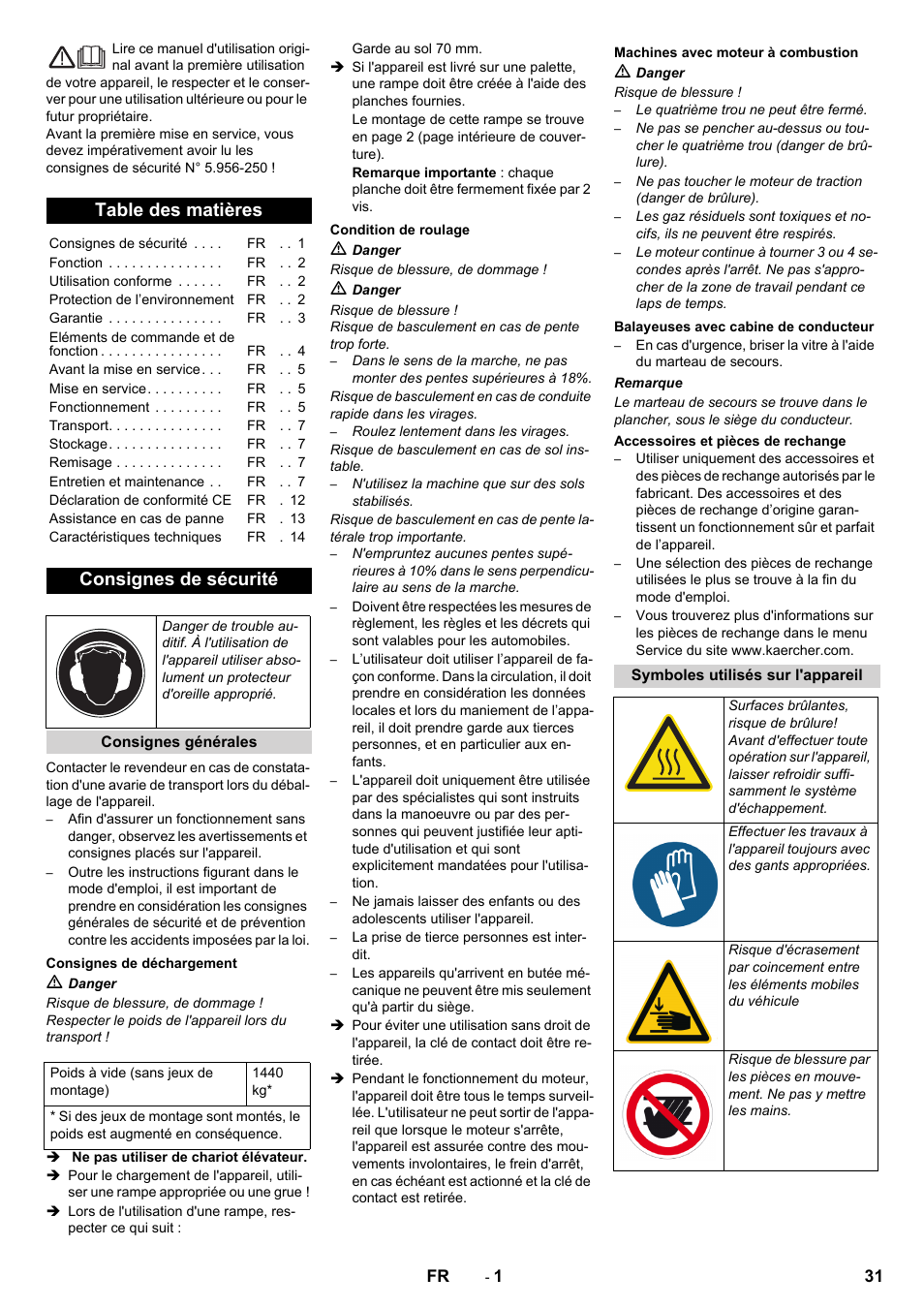 Karcher KM 150-500 D 4-r�drig User Manual | Page 31 / 420