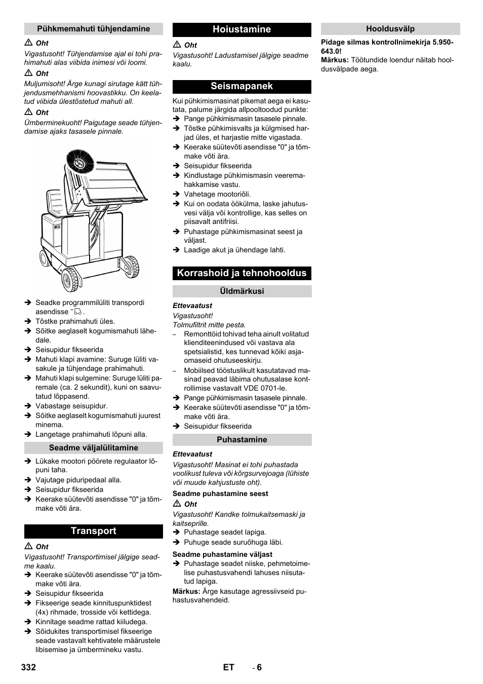 Karcher KM 150-500 D 4-r�drig User Manual | Page 332 / 420