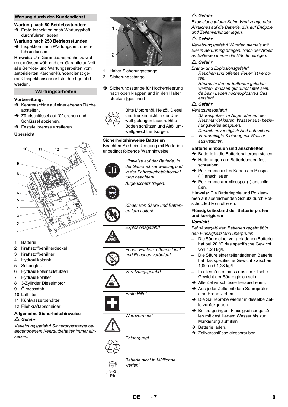 Karcher KM 150-500 D 4-r�drig User Manual | Page 9 / 420