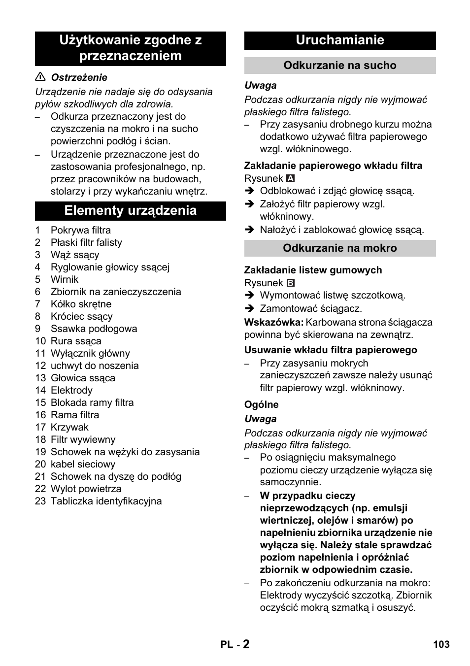 Karcher NT 14-1 Classic User Manual | Page 103 / 164