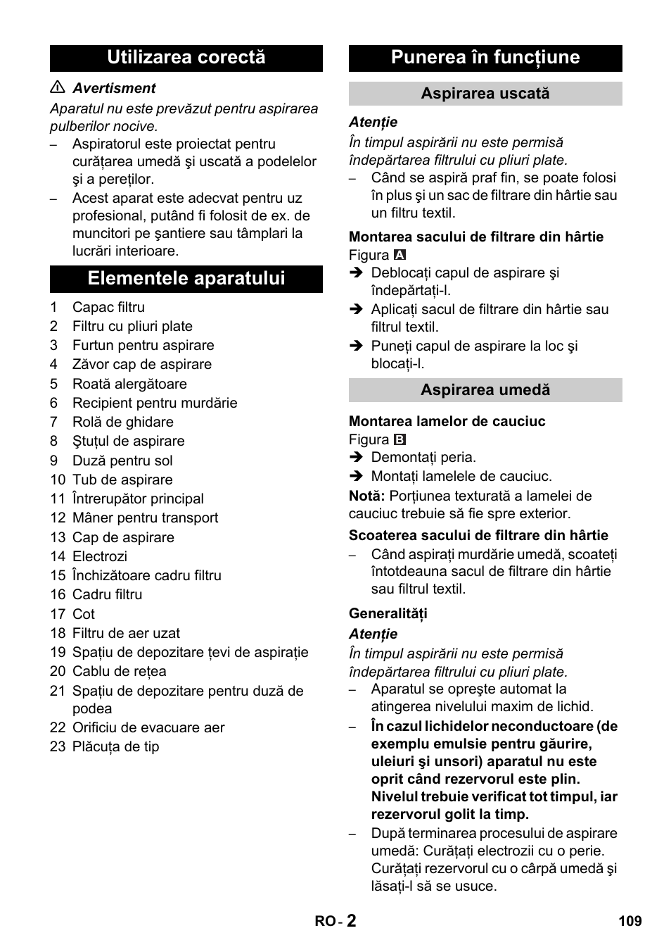 Karcher NT 14-1 Classic User Manual | Page 109 / 164