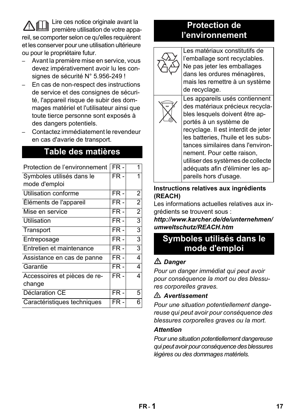 Karcher NT 14-1 Classic User Manual | Page 17 / 164