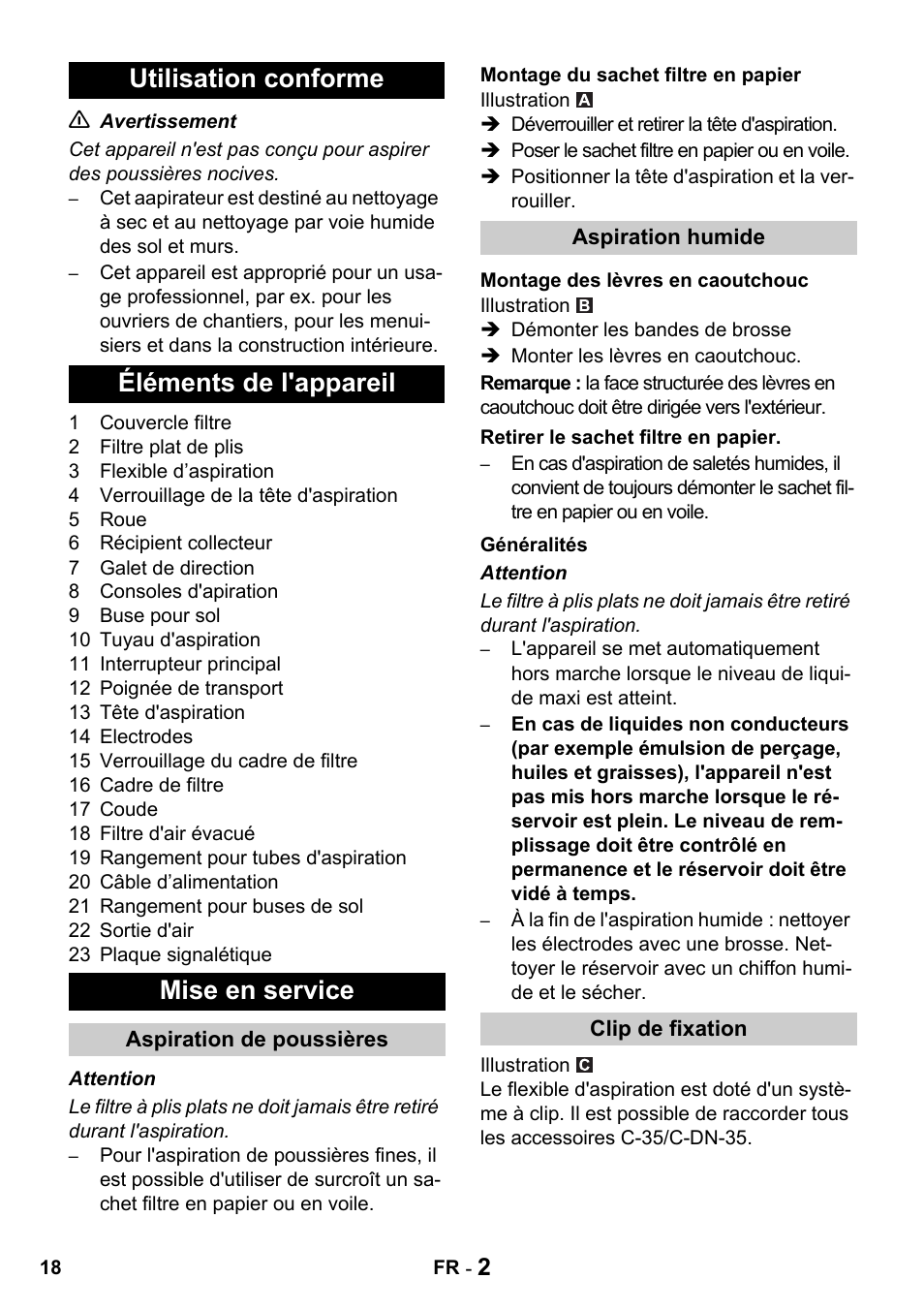 Karcher NT 14-1 Classic User Manual | Page 18 / 164