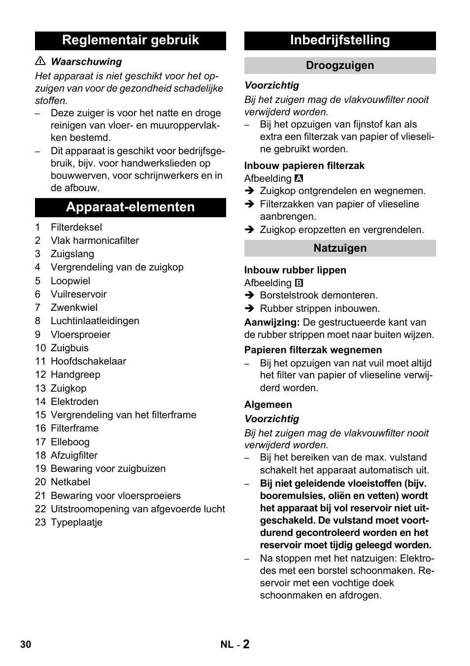 Karcher NT 14-1 Classic User Manual | Page 30 / 164