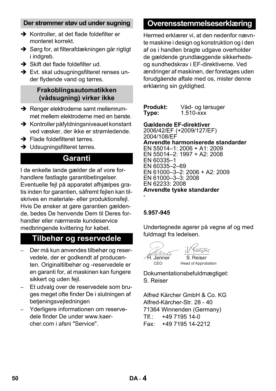 Karcher NT 14-1 Classic User Manual | Page 50 / 164