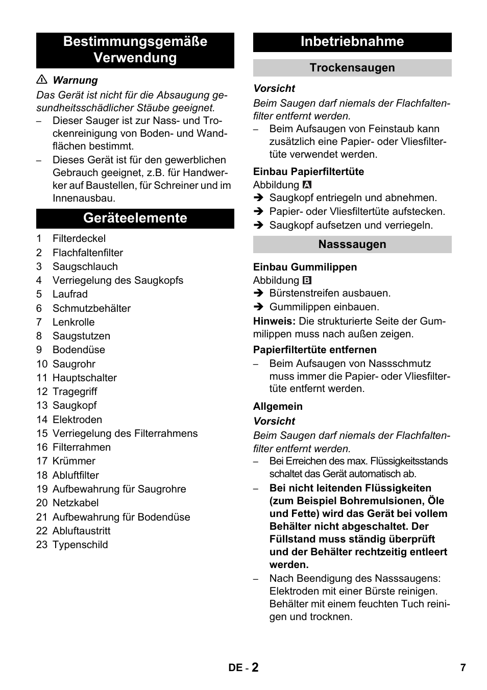 Karcher NT 14-1 Classic User Manual | Page 7 / 164