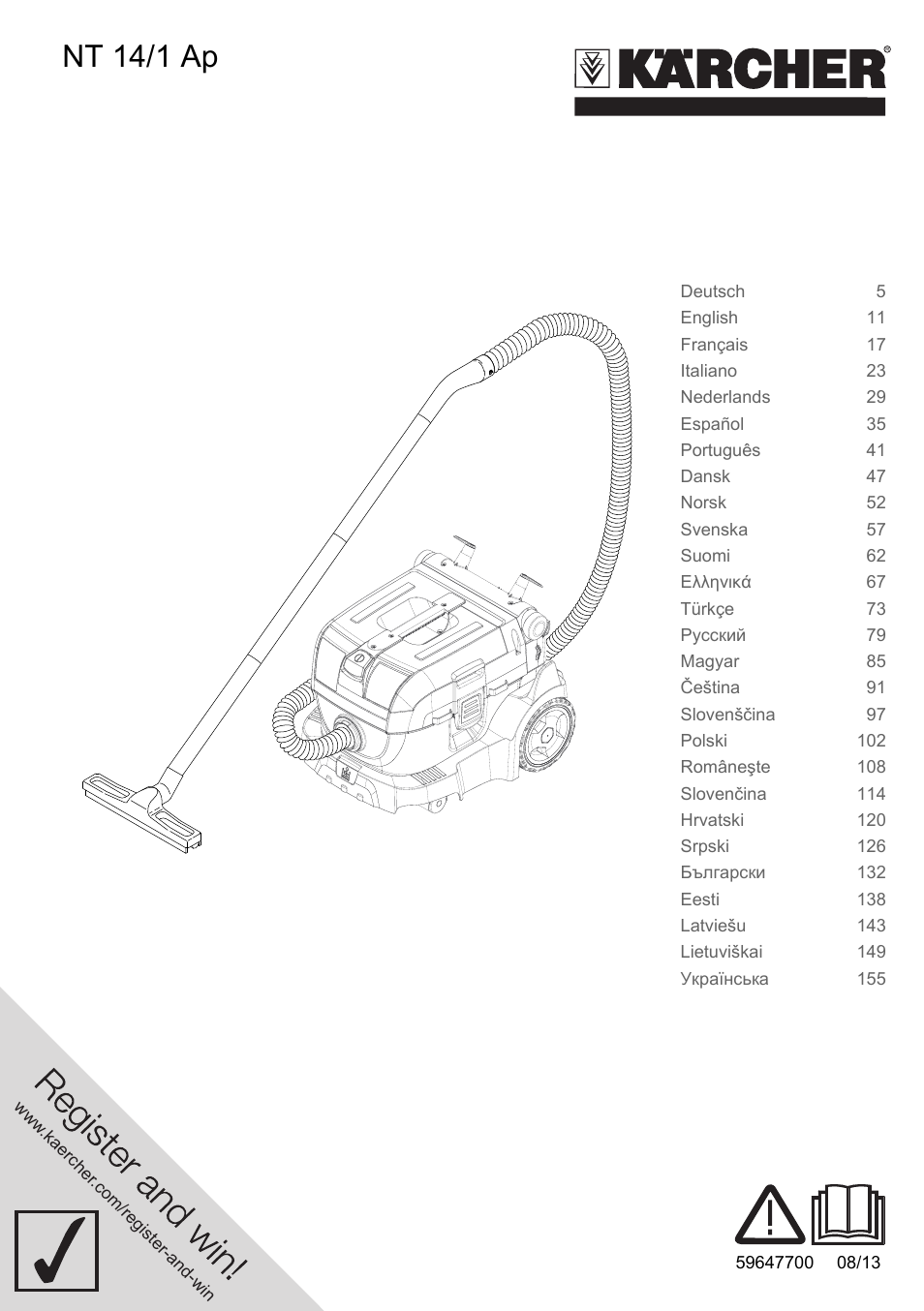 Karcher NT 14-1 Ap User Manual | 168 pages