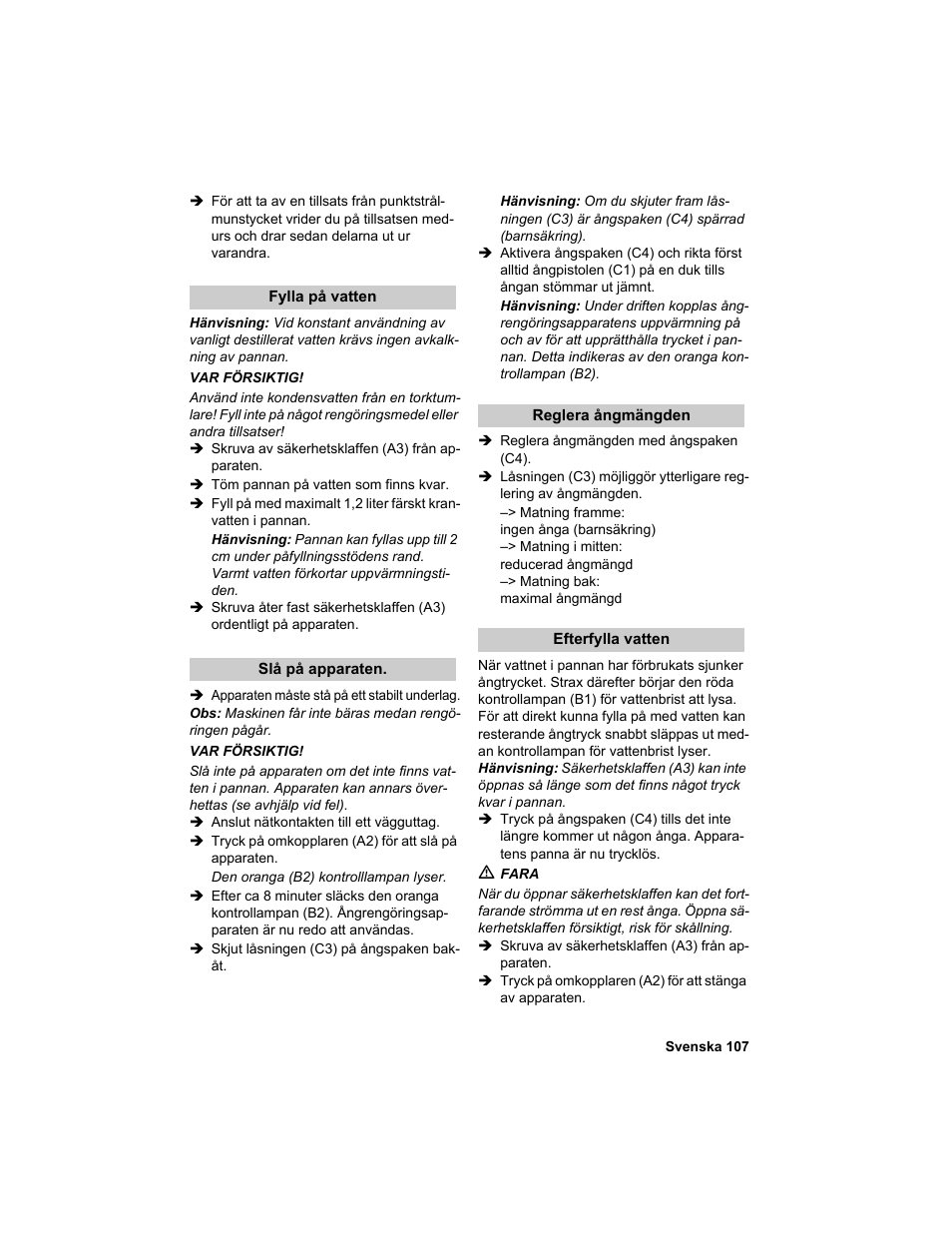 Karcher HDC advanced User Manual | Page 107 / 302