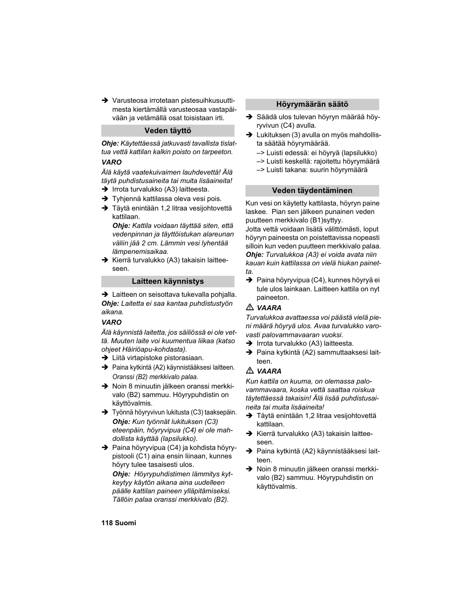 Karcher HDC advanced User Manual | Page 118 / 302