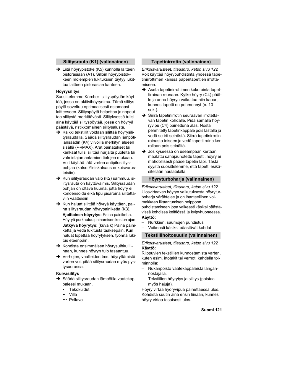 Karcher HDC advanced User Manual | Page 121 / 302