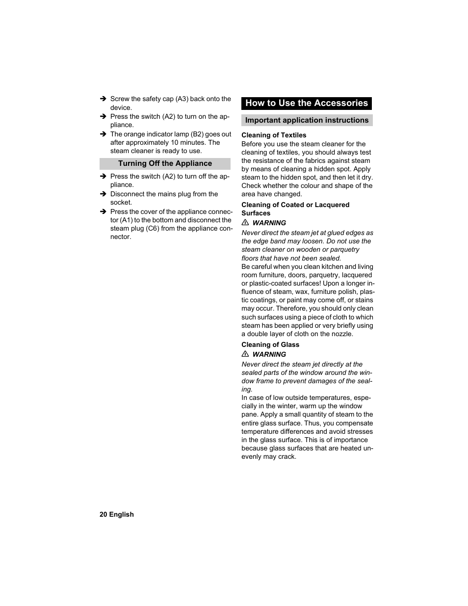 How to use the accessories | Karcher HDC advanced User Manual | Page 20 / 302