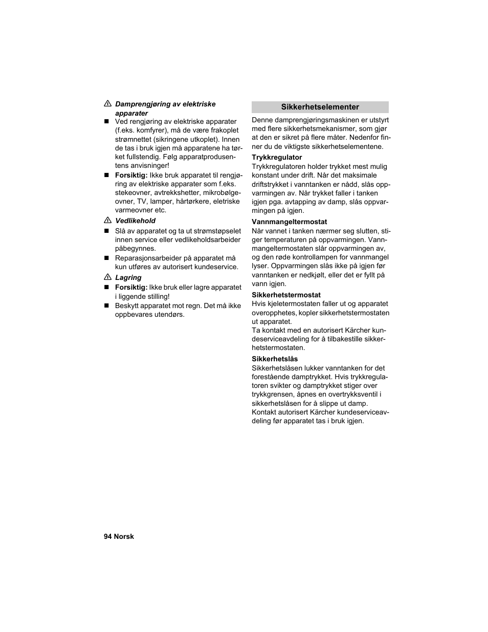 Karcher HDC advanced User Manual | Page 94 / 302