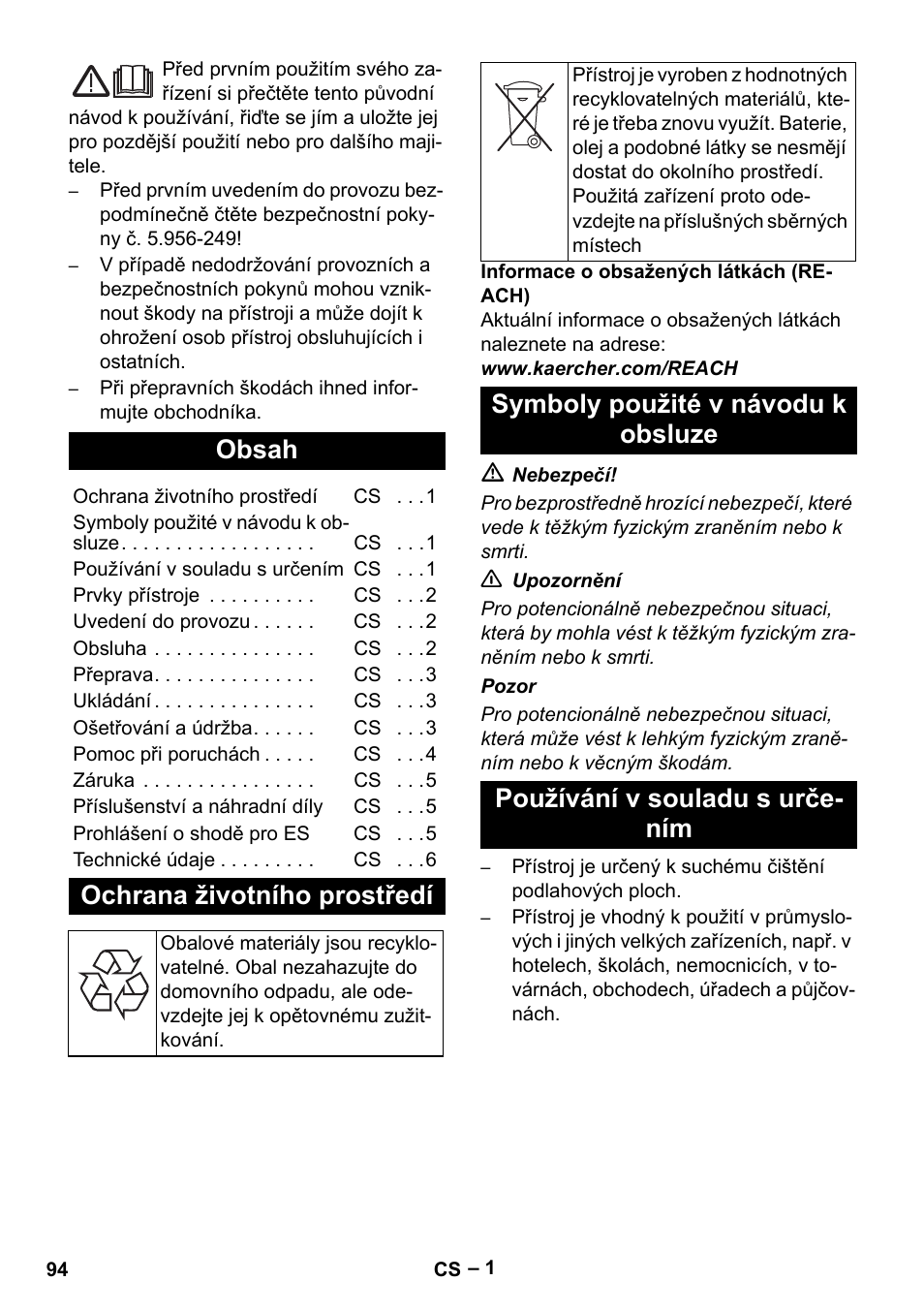 Karcher CV 66-2 User Manual | Page 94 / 172