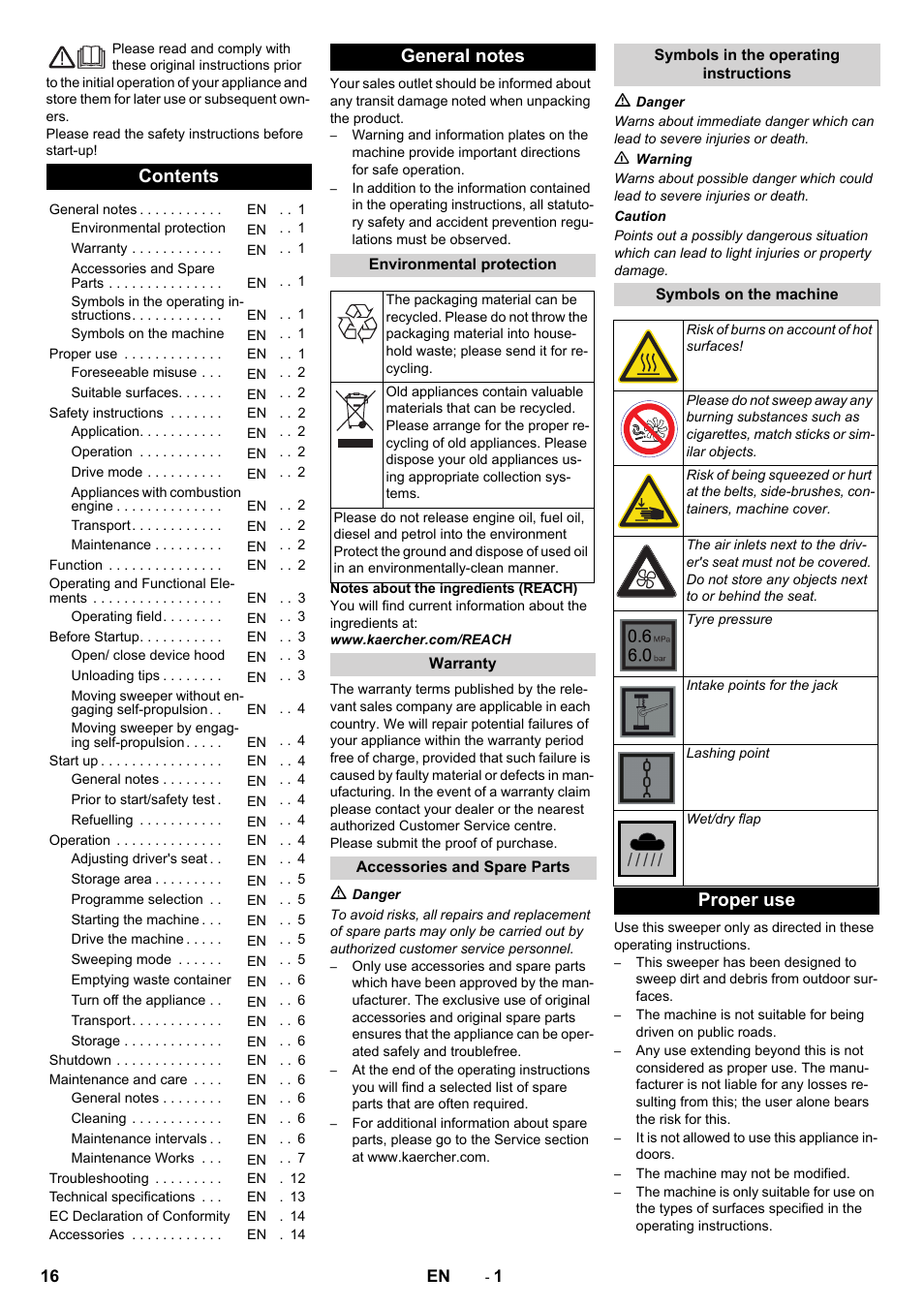 Karcher KM 90-60 R P Advanced User Manual | Page 16 / 397