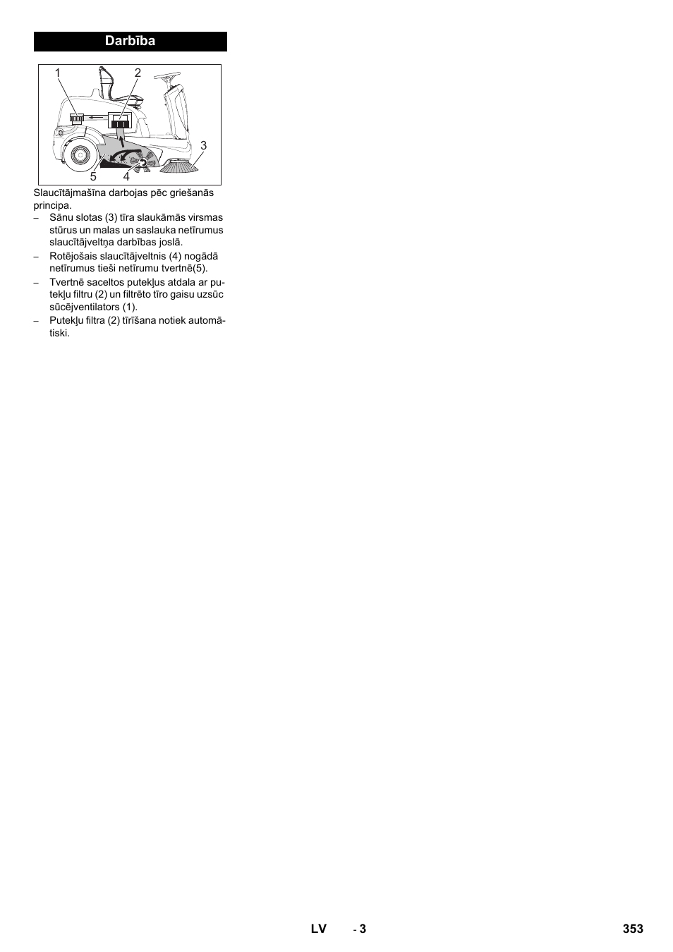 Darbība | Karcher KM 90-60 R P Advanced User Manual | Page 353 / 397