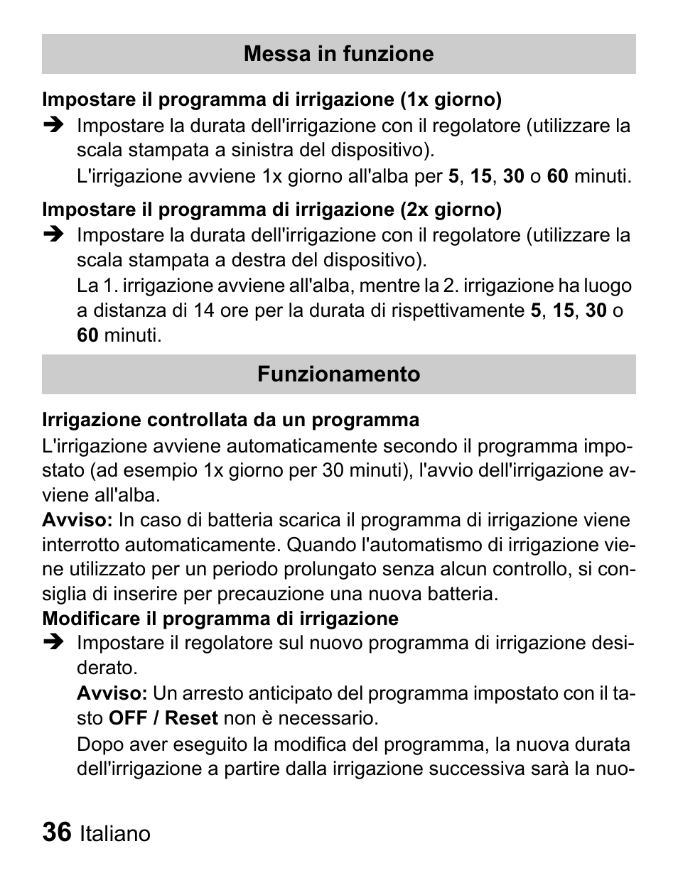 Karcher Unità d'irrigazione WU 60-2 sun User Manual | Page 36 / 78