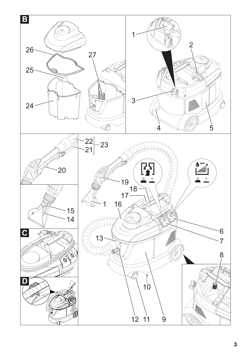 Karcher PUZZI 8-1 C User Manual | Page 3 / 204