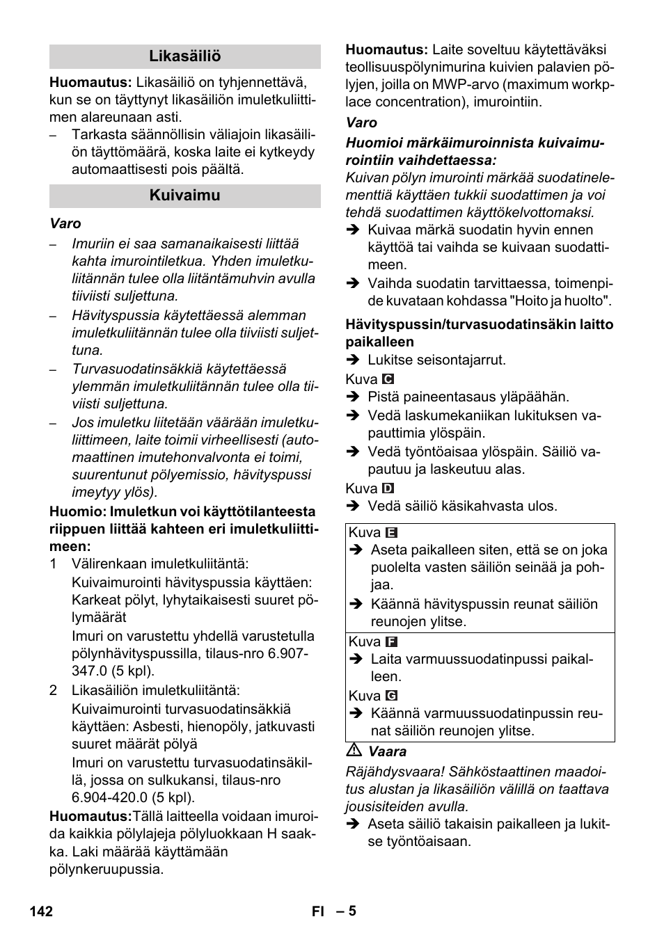 Karcher IVC 60-12-1 Ec H Z22 User Manual | Page 142 / 372