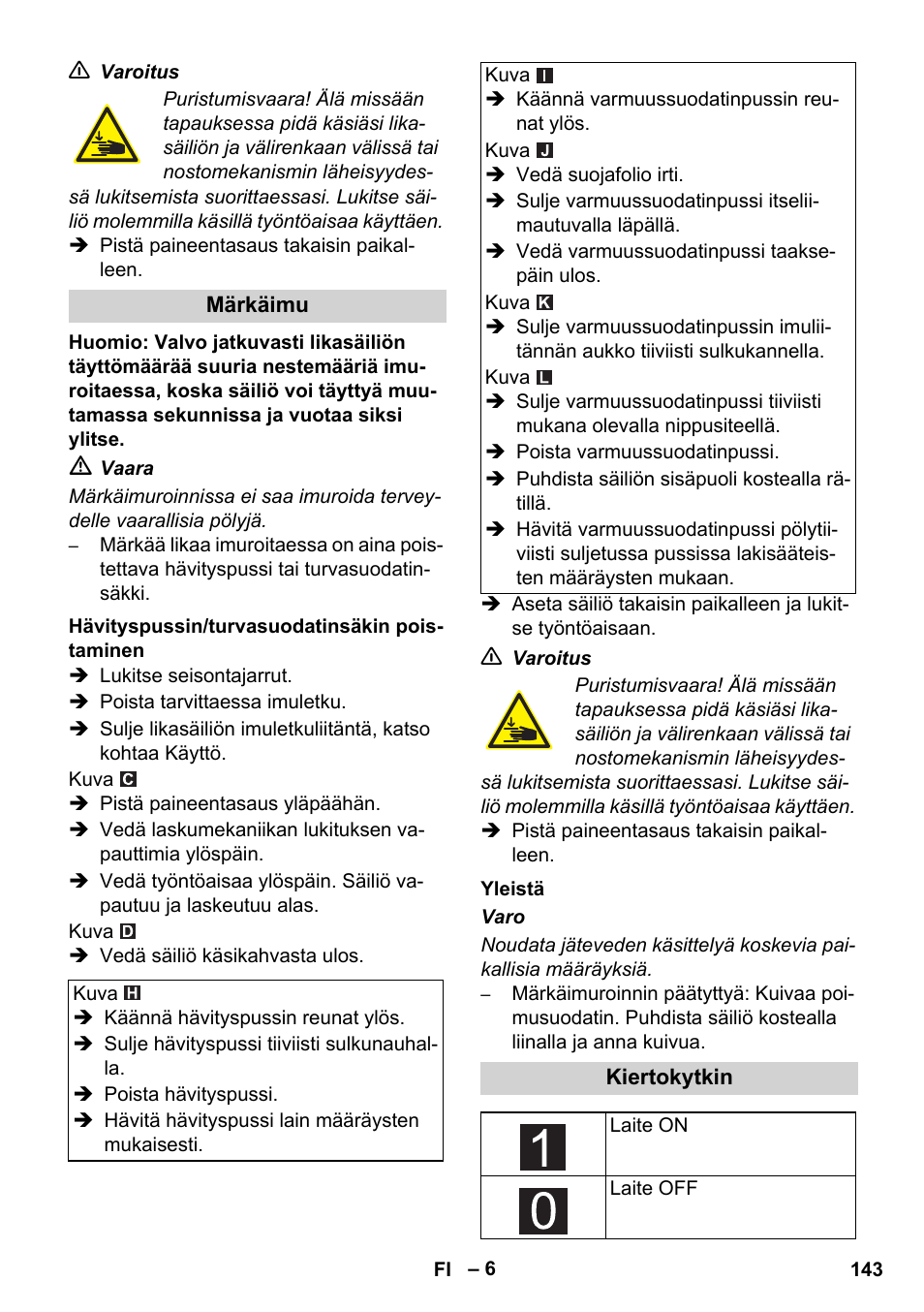 Karcher IVC 60-12-1 Ec H Z22 User Manual | Page 143 / 372