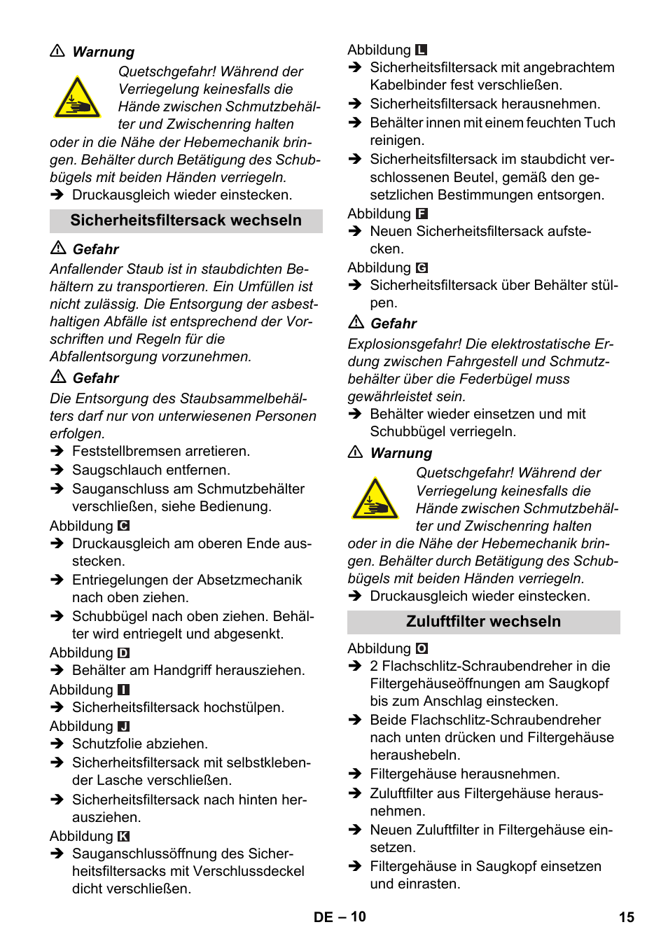 Karcher IVC 60-12-1 Ec H Z22 User Manual | Page 15 / 372