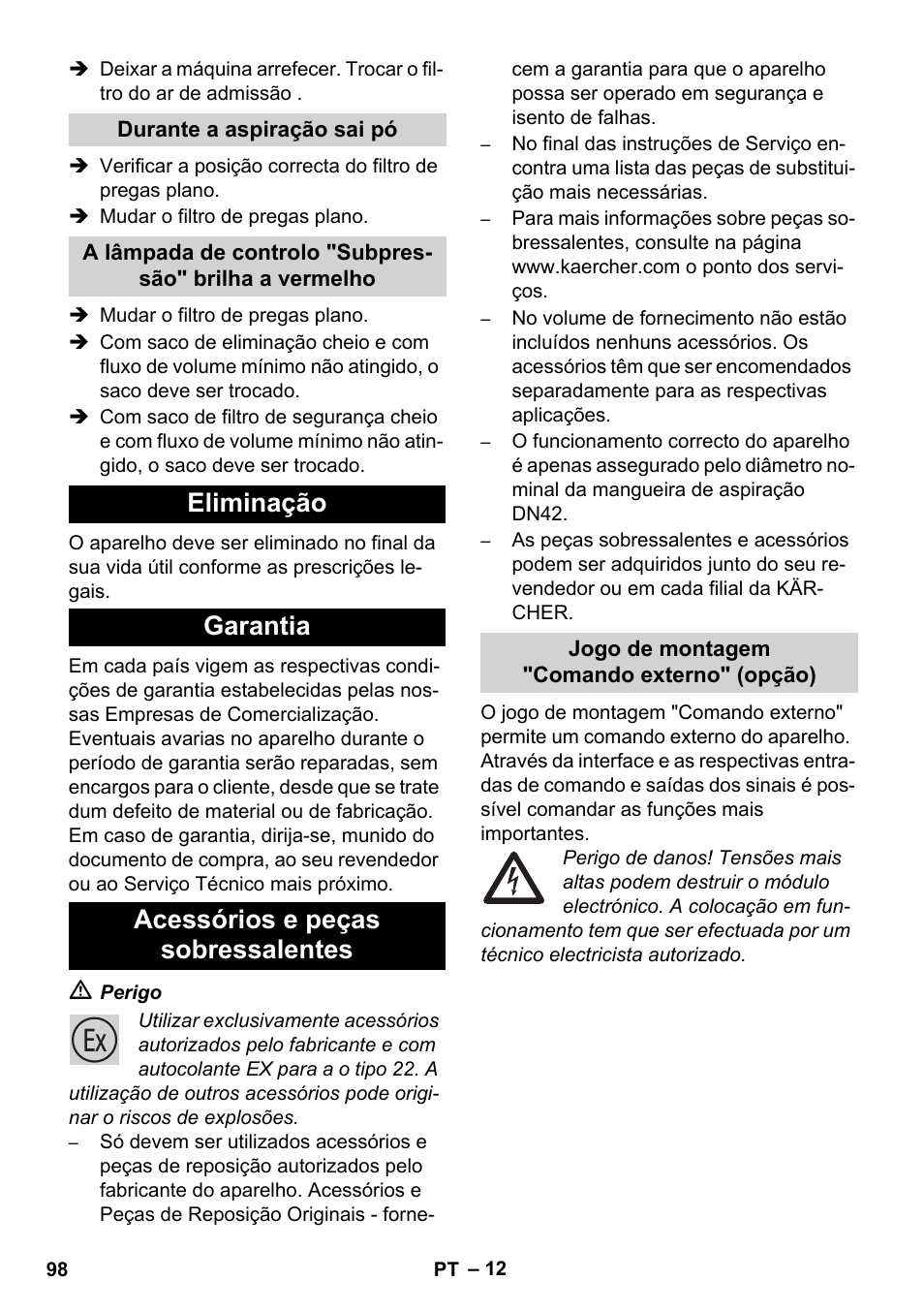 Karcher IVC 60-12-1 Ec H Z22 User Manual | Page 98 / 372