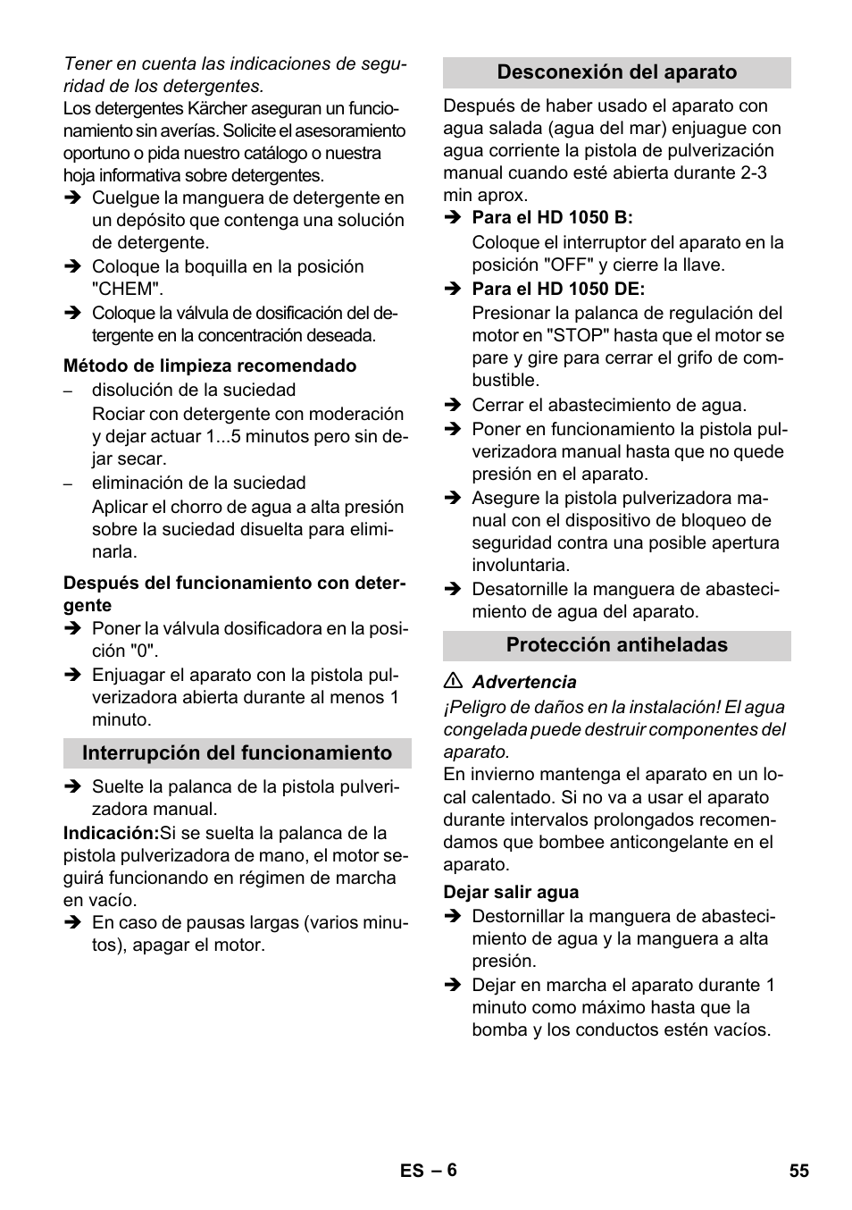 Karcher HD 1050 B User Manual | Page 55 / 270