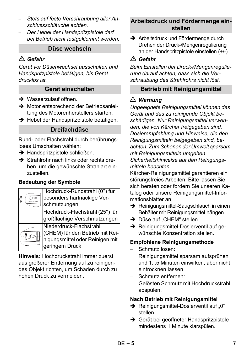 Karcher HD 1050 B User Manual | Page 7 / 270