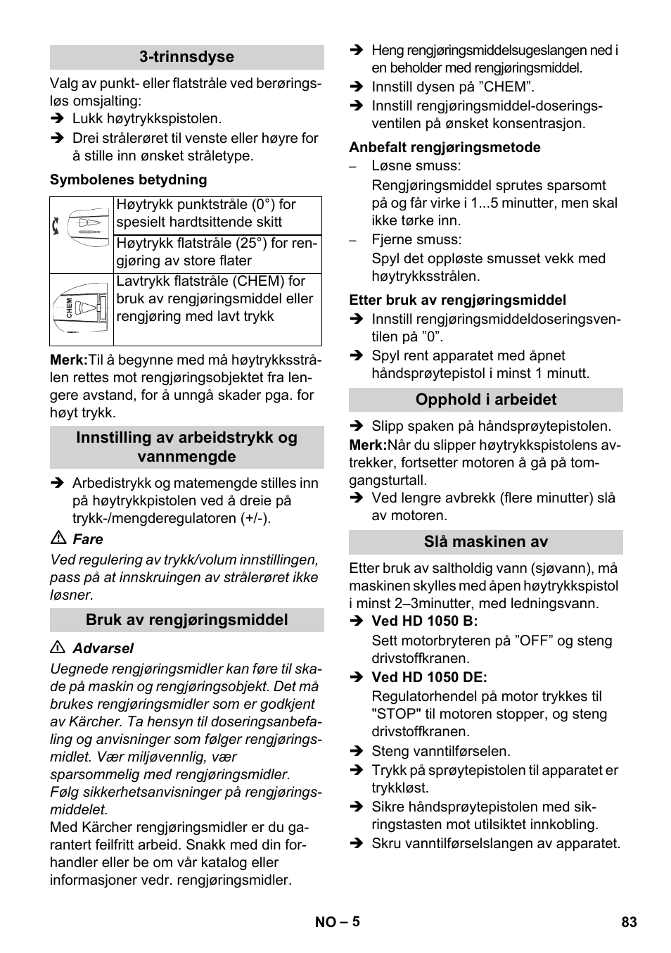 Karcher HD 1050 B User Manual | Page 83 / 270