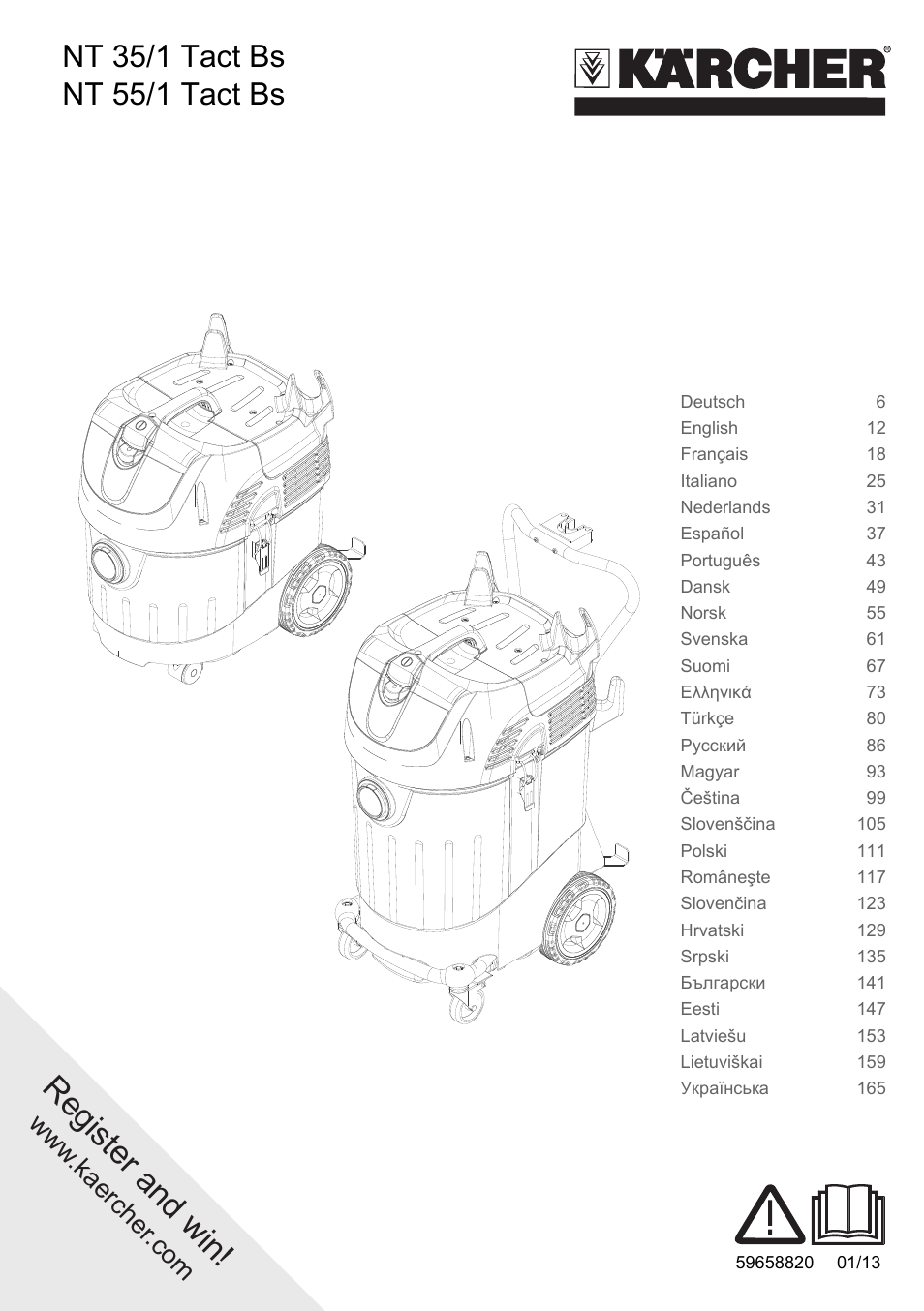 Karcher NT 55-1 Tact Bs User Manual | 180 pages