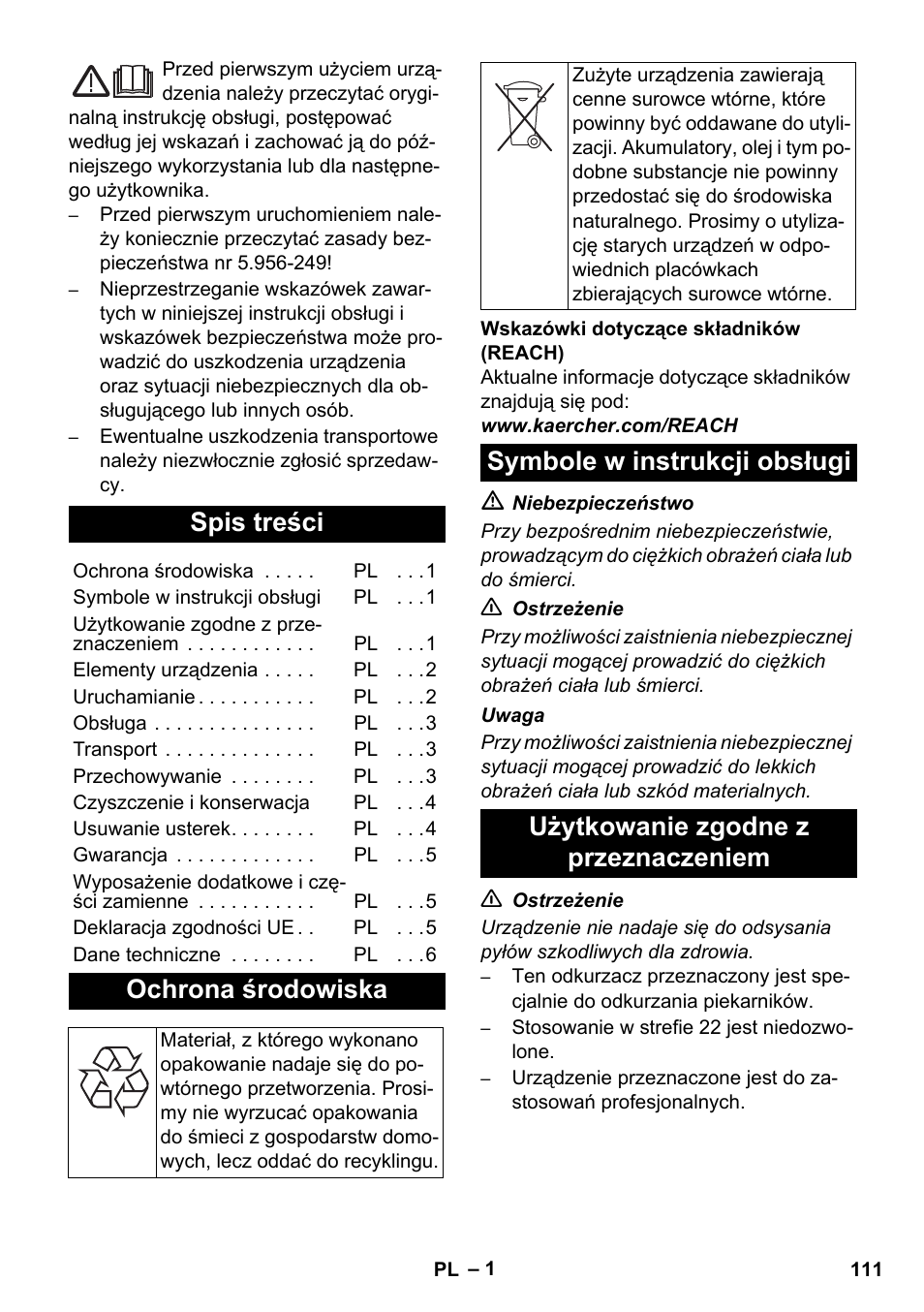 Karcher NT 55-1 Tact Bs User Manual | Page 111 / 180