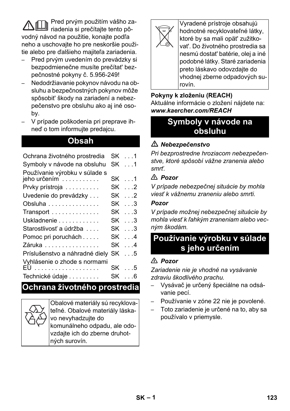 Karcher NT 55-1 Tact Bs User Manual | Page 123 / 180