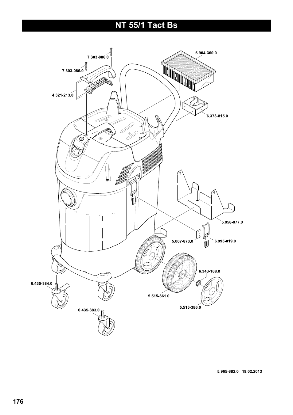 Nt 55/1 tact bs | Karcher NT 55-1 Tact Bs User Manual | Page 176 / 180