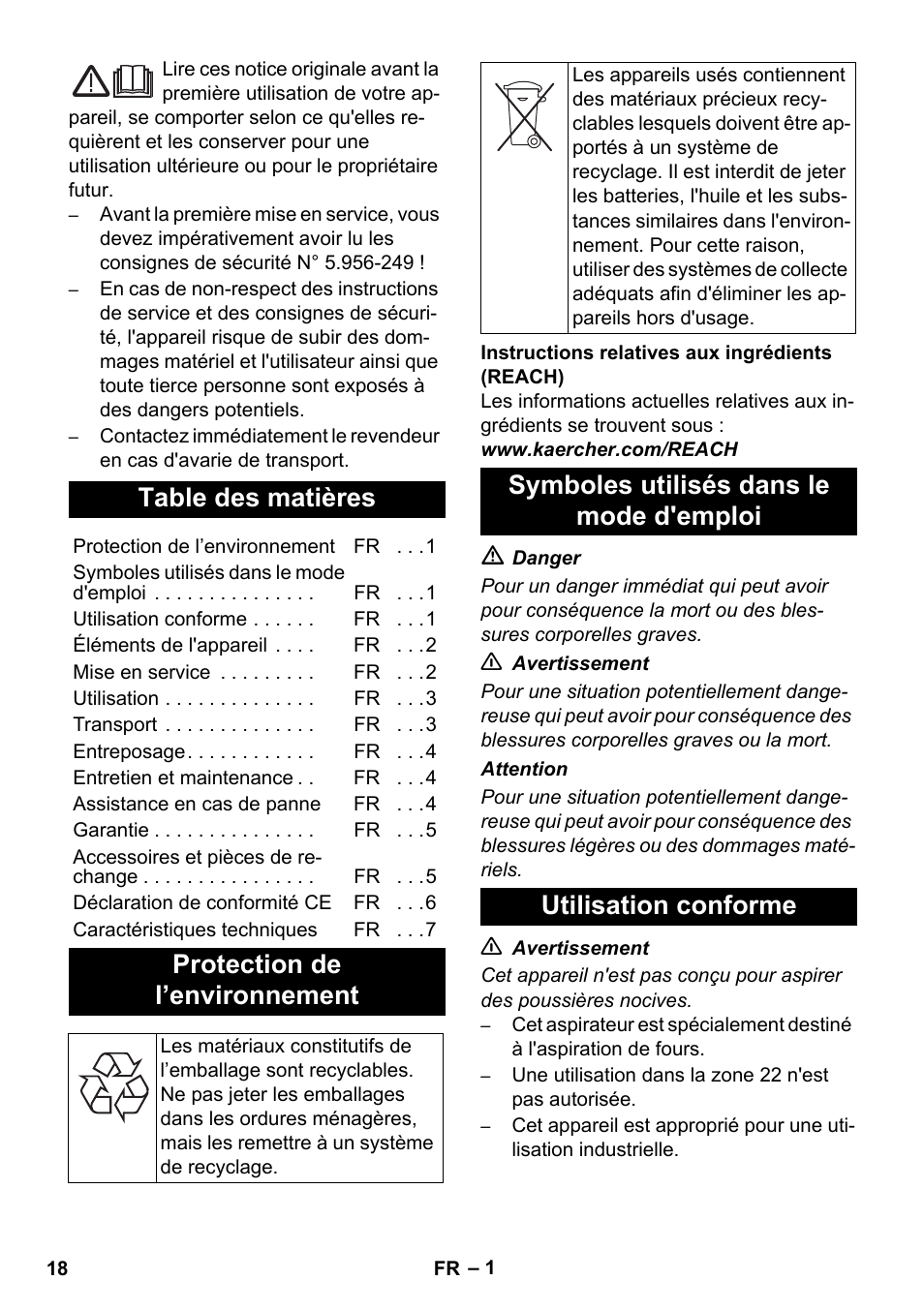 Karcher NT 55-1 Tact Bs User Manual | Page 18 / 180