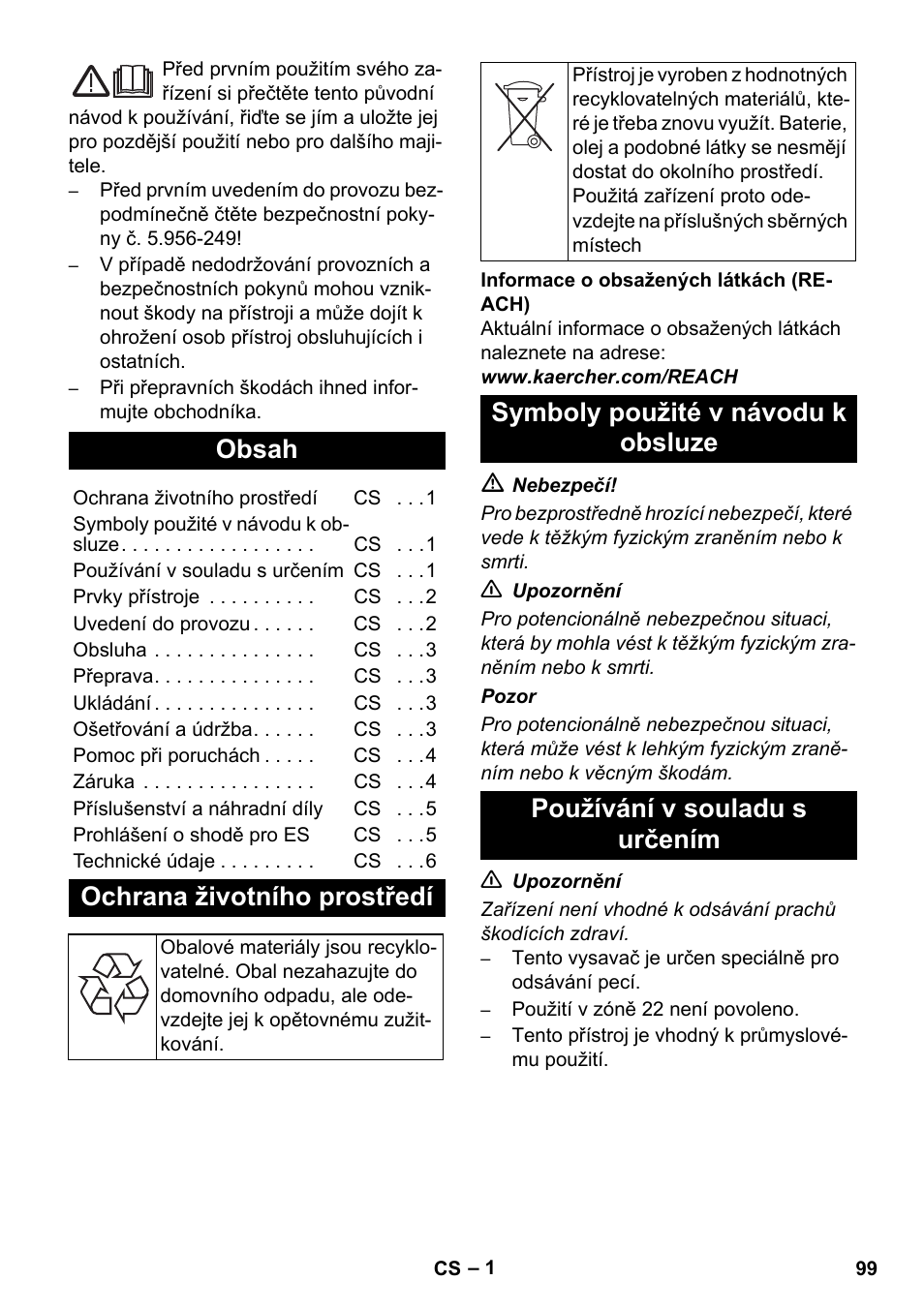 Karcher NT 55-1 Tact Bs User Manual | Page 99 / 180