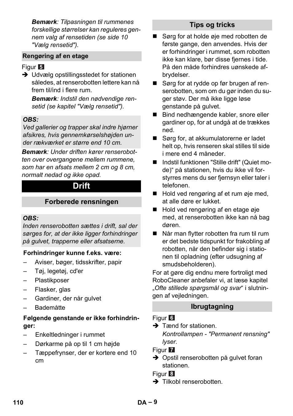 Drift | Karcher Robot RC 3000 User Manual | Page 110 / 400
