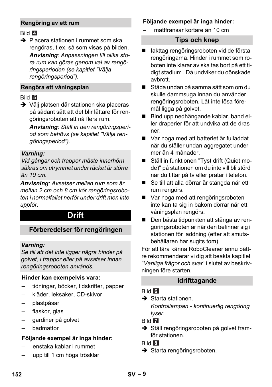 Drift | Karcher Robot RC 3000 User Manual | Page 152 / 400