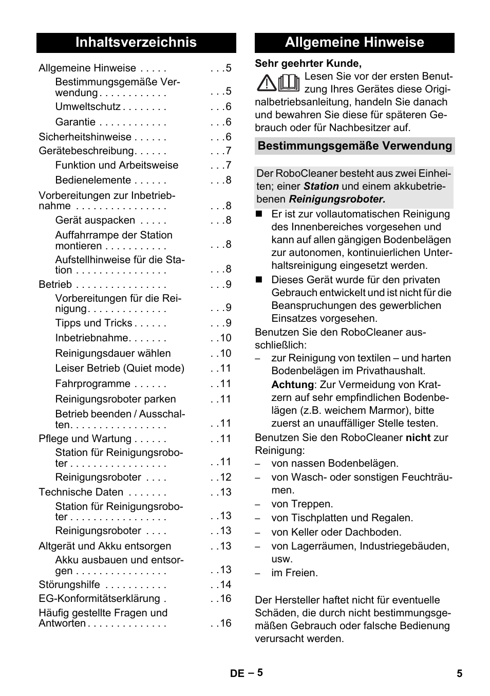 Karcher Robot RC 3000 User Manual | Page 5 / 400