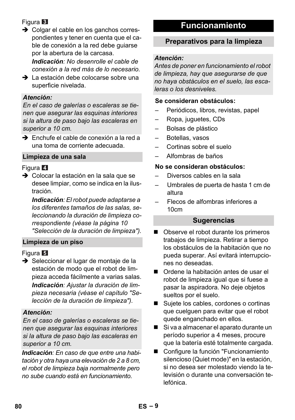 Funcionamiento | Karcher Robot RC 3000 User Manual | Page 80 / 400