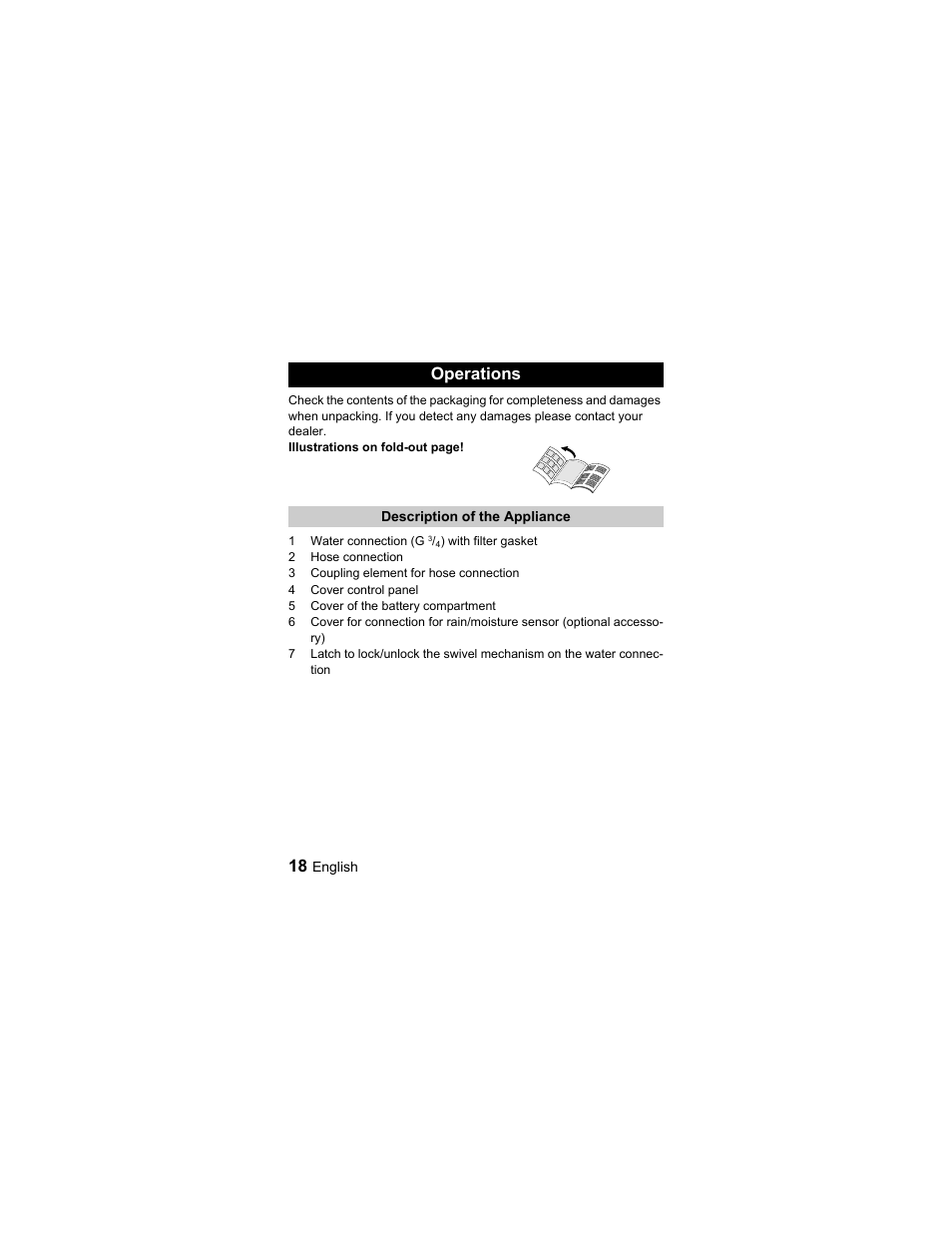 Operations | Karcher Unità d'irrigazione WU 90-72 User Manual | Page 18 / 94