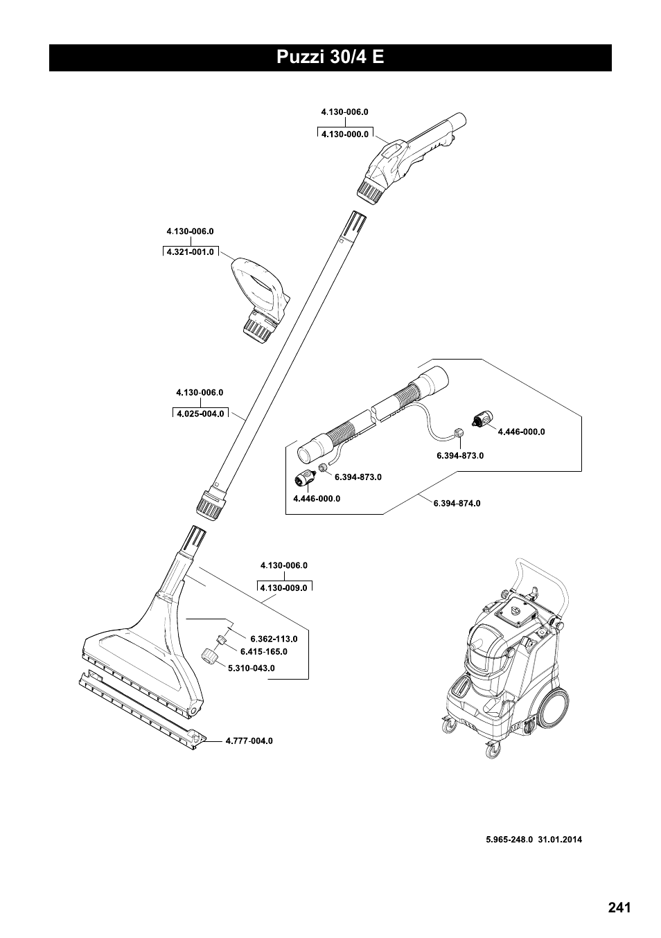 Puzzi 30/4 e | Karcher Puzzi 30-4 E User Manual | Page 241 / 244