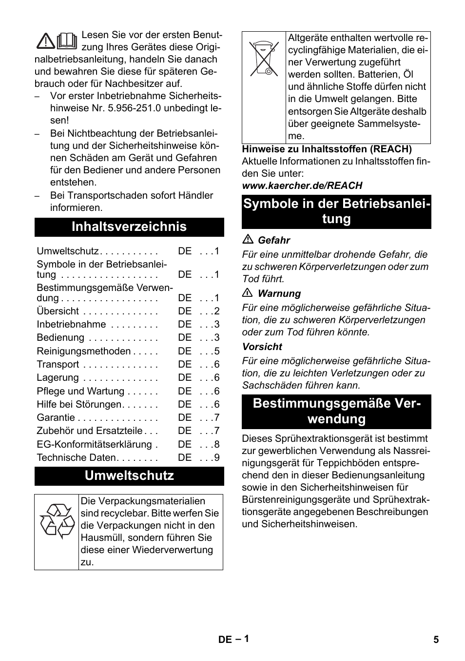 Karcher Puzzi 30-4 E User Manual | Page 5 / 244