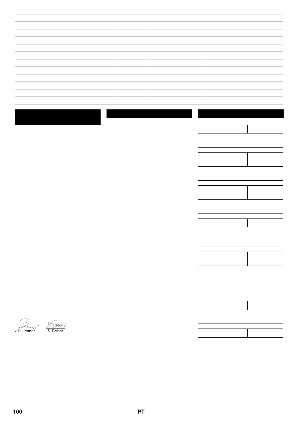 Declaração de conformidade ce, Garantia acessórios | Karcher KM 100-100 R P User Manual | Page 100 / 380