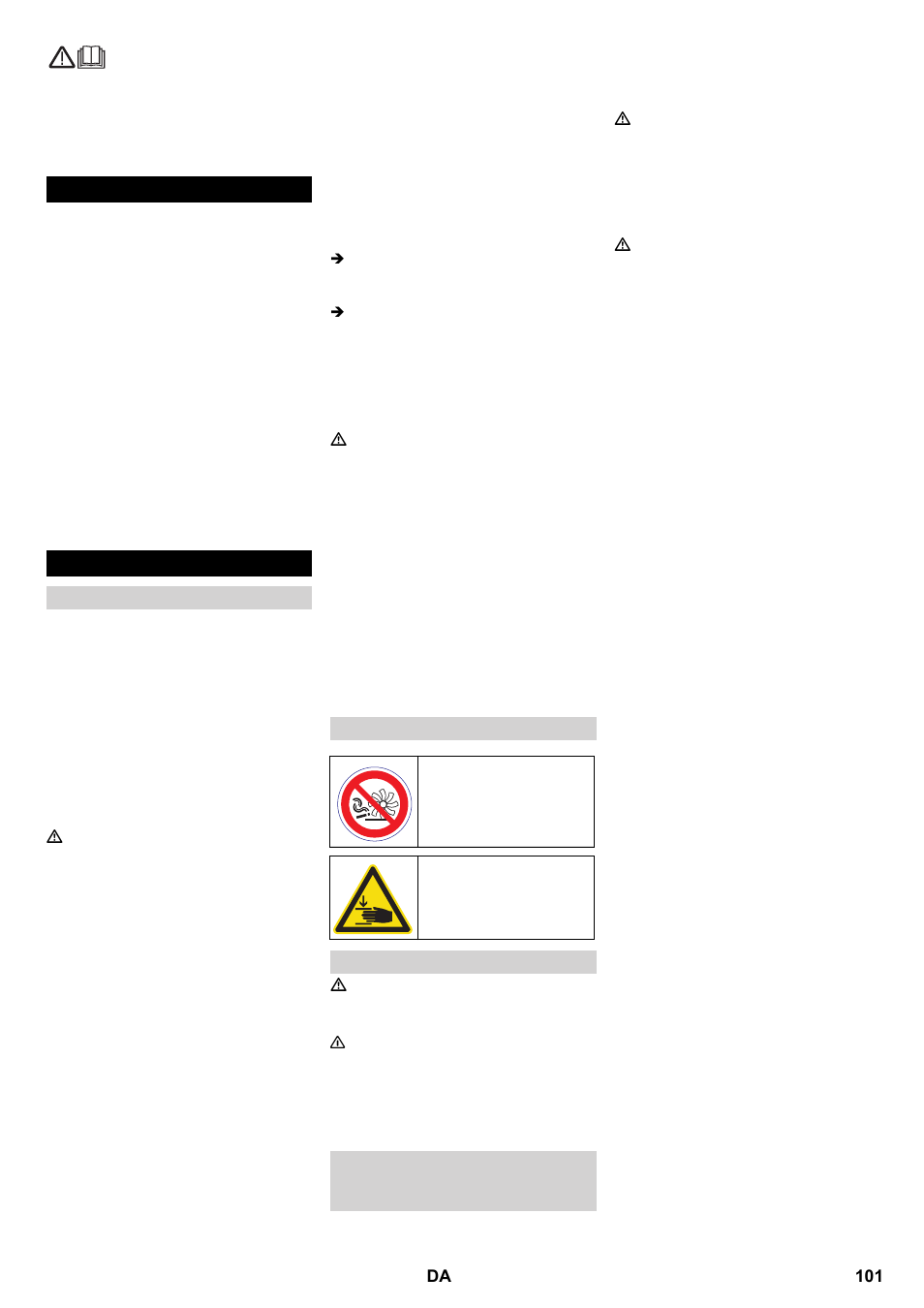 Dansk, Indholdsfortegnelse, Sikkerhedsanvisninger | Karcher KM 100-100 R P User Manual | Page 101 / 380