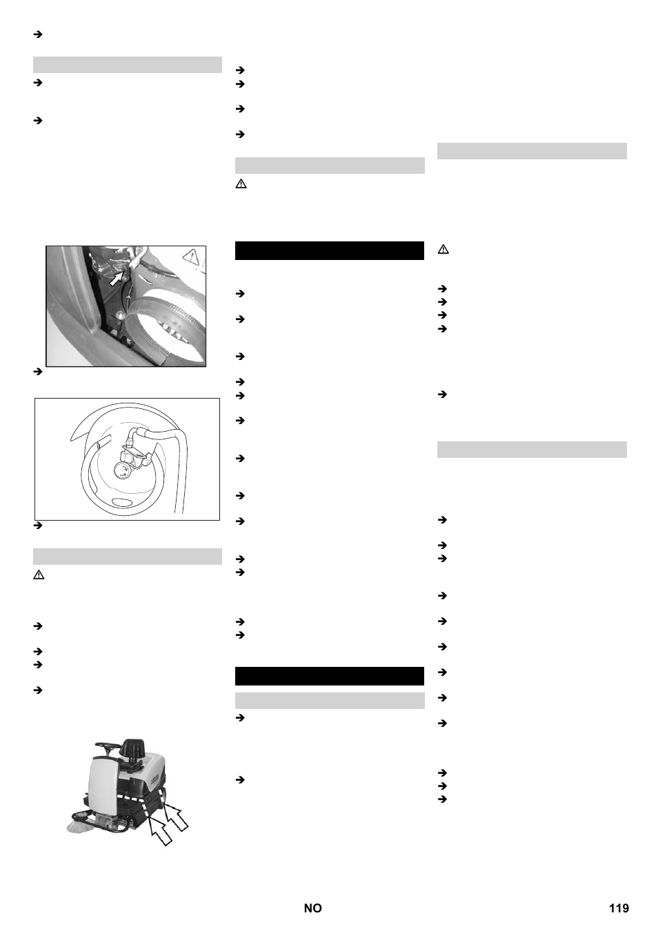 Sette bort pleie og vedlikehold | Karcher KM 100-100 R P User Manual | Page 119 / 380