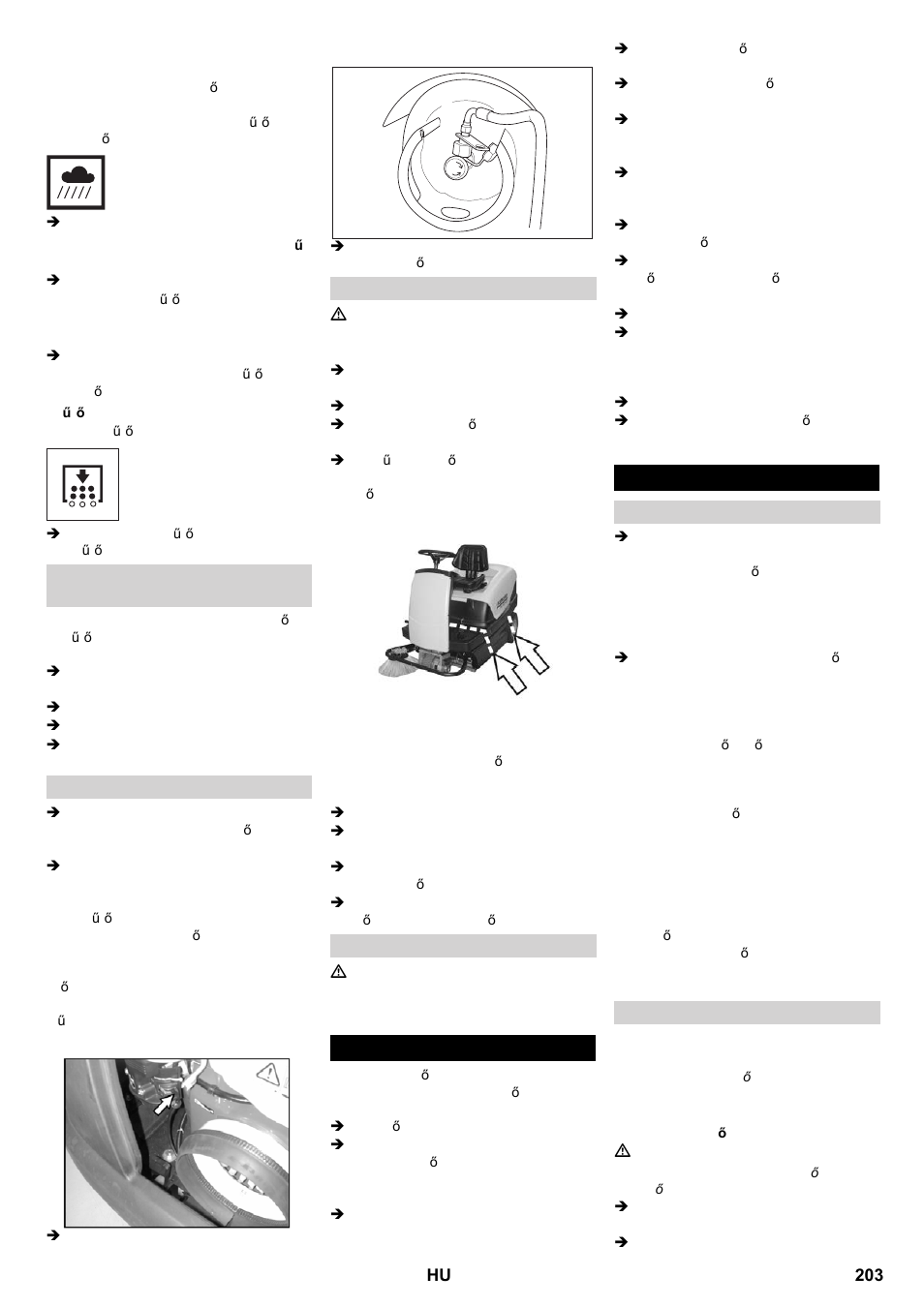 Leállítás ápolás és karbantartás | Karcher KM 100-100 R P User Manual | Page 203 / 380